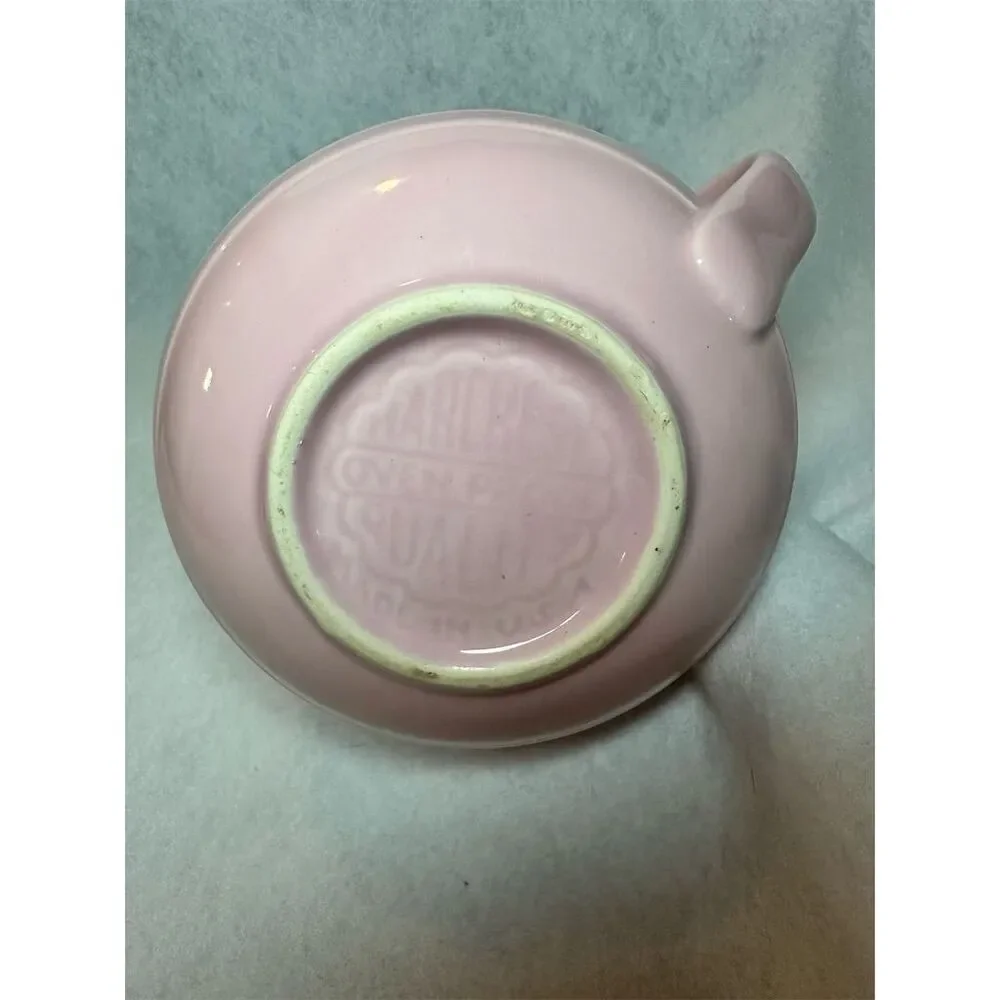 Vintage‎ Mar-crest  Pink Stoneware Teapot Ovenproof USA